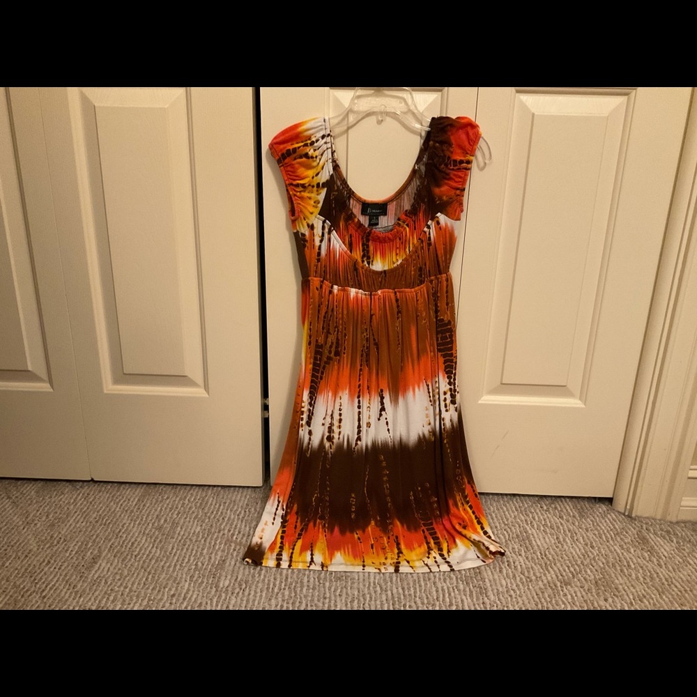 Byer California Brown/Orange/White/Yellow Dress (Size S)